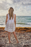 CH-10 white cotton mini dress 2023