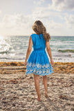 Blue  CH-14 Lace Dress New Arrival