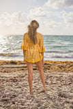 AJ403 Yellow Lace Dress New Arrival 2023