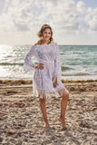 2020-w052  Lace white cotton off the shoulder dress, 2023