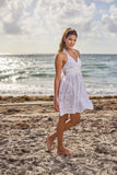 CH-07 white cotton Mini Dress New Arrival 2023