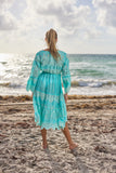 915 Aqua cotton Dress New Arrival