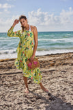 style #2 Lime floral one shoulder Dress-2023 collection