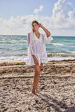 2046 White Eyelet Dress with Ruffle