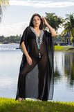 2023 collection Black Embellished Kaftans