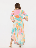 700 D Pink Waves Duster