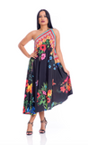 BLACK FLORAL 3 WAY DRESS