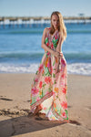 695  Halter ombre blush  hawaii dress