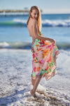 695  Halter ombre blush  hawaii dress