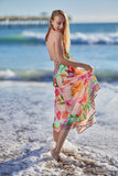 695  Halter ombre blush  hawaii dress