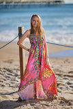 682 Halter floral dress. Dream colors!
