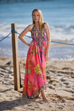 682  Halter Multicolor animal print halter dress