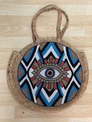 EYE Jute Tote Bright Colors