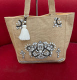 Opal Stones Jute Bag NEW BAGS FOR HOLIDAYS
