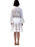 1441 White Long Sleeve Dress