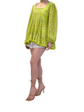 718 Cotton Lime Green Top