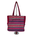 SB-008 Pink/Multicolor Embroidered Tote BACK IN STOCK