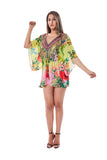 706 Floral Short Kaftan