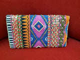 Beaded clutch, natural elements, beads, stones- hand made.