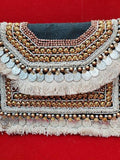 Crystal embellished mini bucket bag