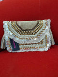 Crystal embellished mini bucket bag