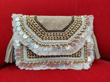 Crystal embellished mini bucket bag