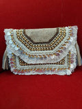 Crystal embellished mini bucket bag