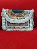 Crystal embellished mini bucket bag