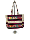 SB-013 White/multicolor Embroidered Tote BACK IN STOCK