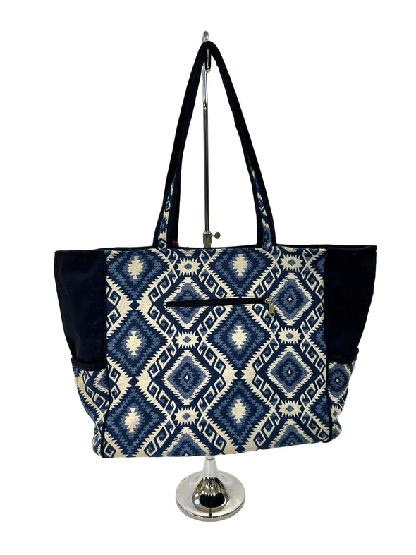 SB-007 Blue/multicolor Embroidered Tote BACK IN STOCK