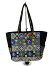 SB-005 Black/Multicolor Embroidered Tote BACK IN STOCK