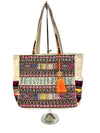 SB-013 White/multicolor Embroidered Tote BACK IN STOCK